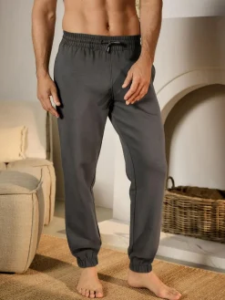 Outlet Next Cuffed Brushback Heavyweight Open Joggers Charcoal Grey