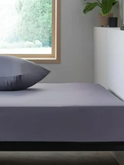 Next Charcoal Grey Easy Care Polycotton Fitted Sheet