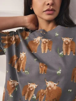 Next 100% Cotton Short Set Pyjamas^Women Pyjamas|All Night & Lounge