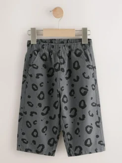 Next Charcoal Grey Leopard Print Printed Pull On Wide Trousers (3mths-7yrs)^BOY Pants & Leggings|Joggers