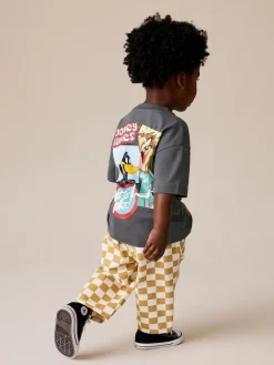 Next Charcoal Grey Looney Tunes Short Sleeve T-Shirt (3mths-8yrs)^BOY Tops|T-Shirts