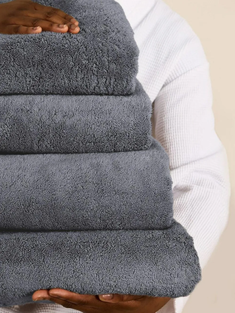 Hot Next Luxury Spa Collection Luxe Towel Charcoal Grey