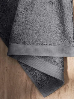 Hot Next Luxury Spa Collection Luxe Towel Charcoal Grey