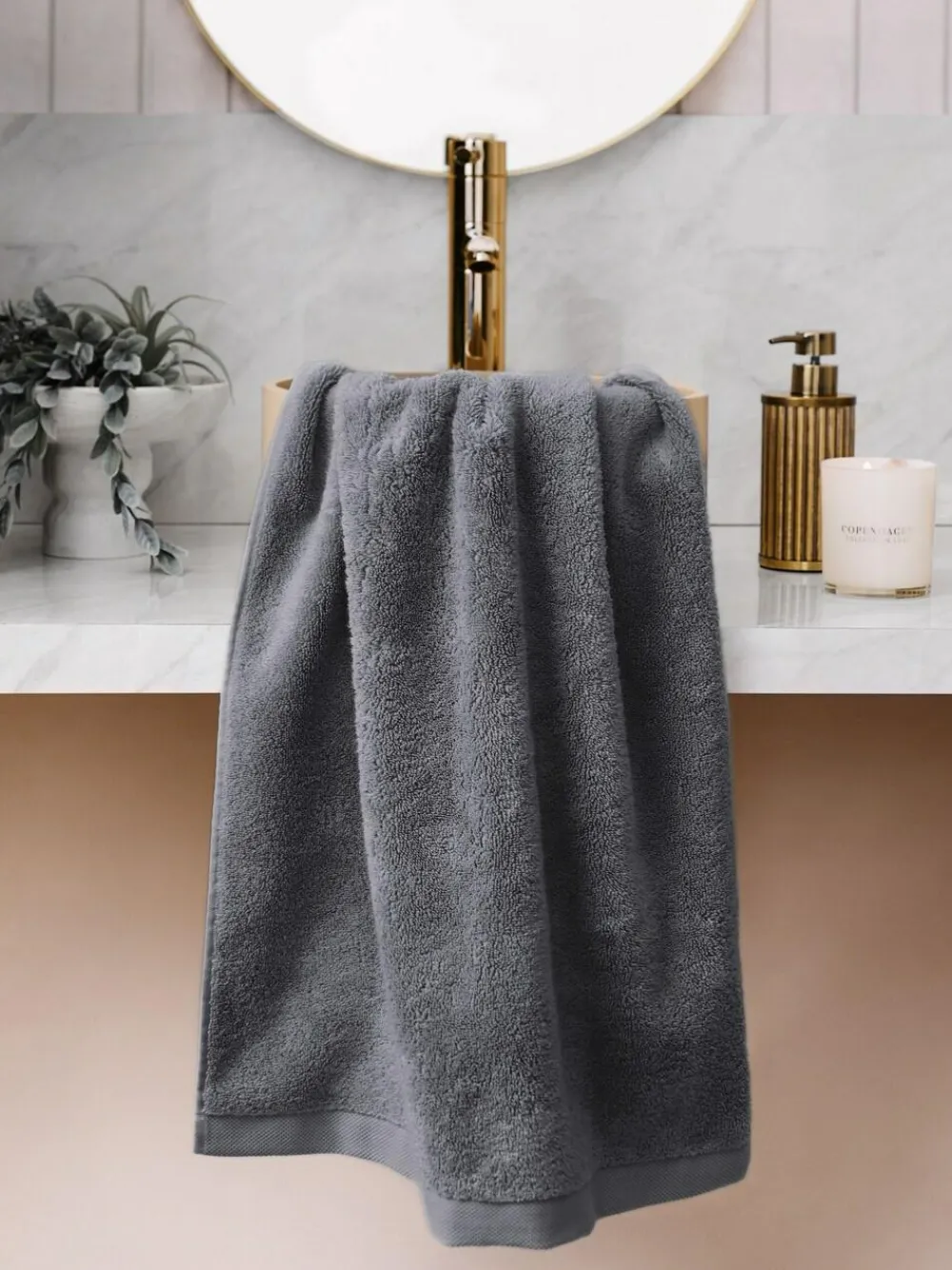 Hot Next Luxury Spa Collection Luxe Towel Charcoal Grey