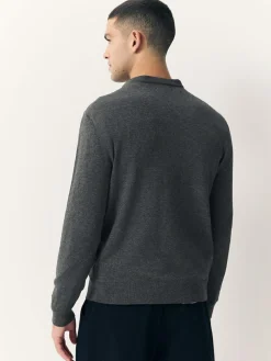 Next Plain Regular Fit Cotton Rich Crew Neck Jumper^ Knitwear|Knitwear