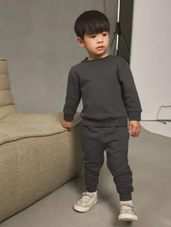 Next Charcoal Grey Plain Sweatshirt And Joggers Set (3mths-7yrs)^BOY Baby Boys|Baby Boys