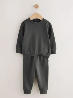Next Charcoal Grey Plain Sweatshirt And Joggers Set (3mths-7yrs)^BOY Baby Boys|Baby Boys