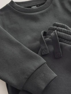 Next Charcoal Grey Plain Sweatshirt And Joggers Set (3mths-7yrs)^BOY Baby Boys|Baby Boys