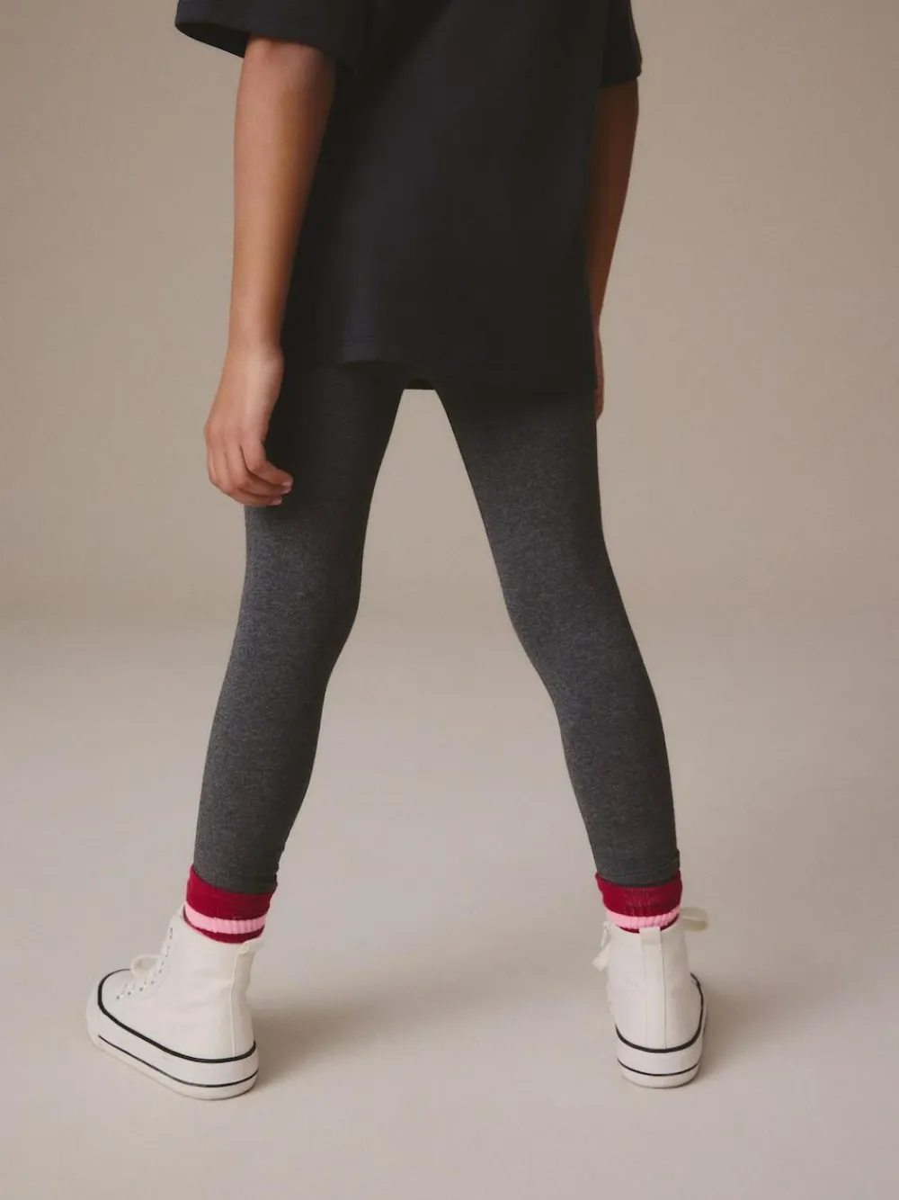 Next Charcoal Grey Regular Fit Leggings 3 Pack (3-16yrs)^ Pants & Leggings|Pants & Leggings