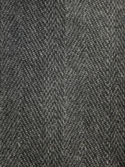 Next Charcoal Grey Regular Fit Signature Marzotto 100% Italian Wool Herringbone Suit Jacket^ Grey Suits