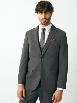 Clearance Next Regular Fit Two Button Suit Jacket Charcoal Grey