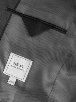 New Next Regular Fit Essential Suit Jacket Charcoal Grey