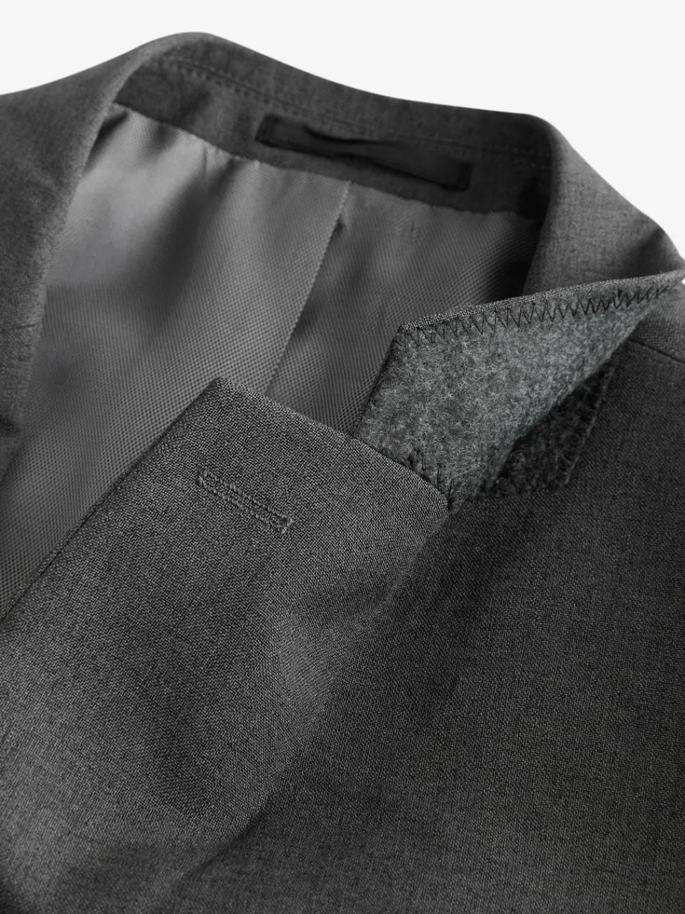New Next Regular Fit Essential Suit Jacket Charcoal Grey