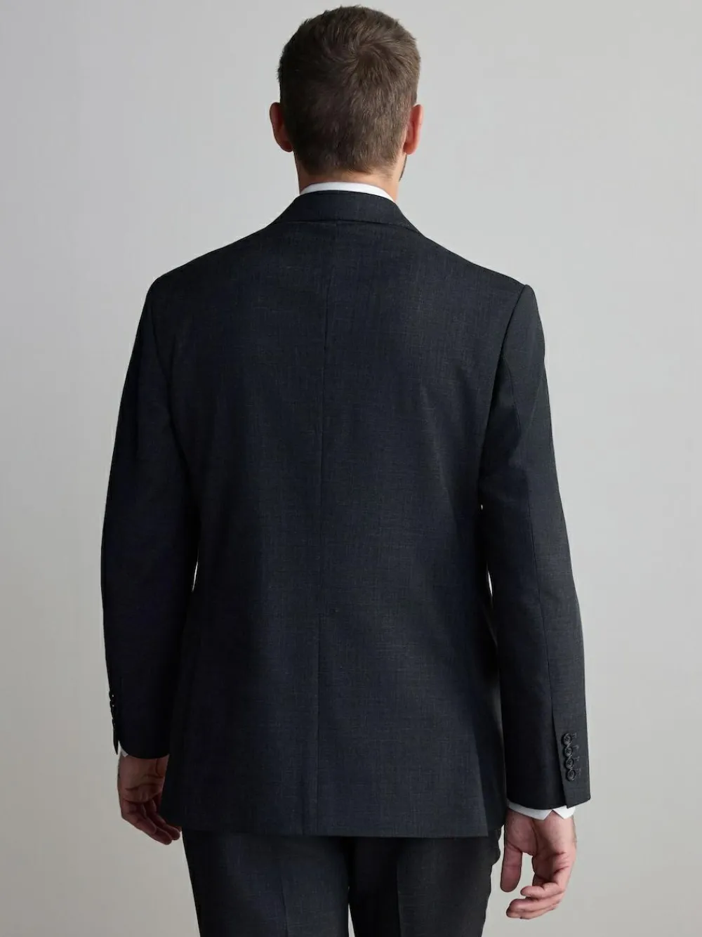 Clearance Next Regular Fit Signature Nova Fides 100% Italian Wool Suit Jacket Charcoal Grey