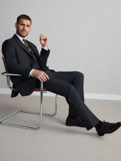 Clearance Next Regular Fit Signature Nova Fides 100% Italian Wool Suit Jacket Charcoal Grey