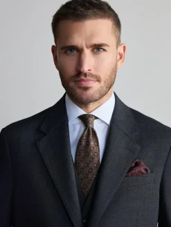 Clearance Next Regular Fit Signature Nova Fides 100% Italian Wool Suit Jacket Charcoal Grey