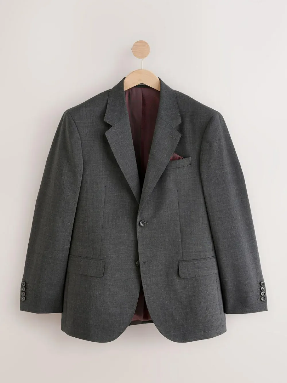 Clearance Next Regular Fit Signature Nova Fides 100% Italian Wool Suit Jacket Charcoal Grey