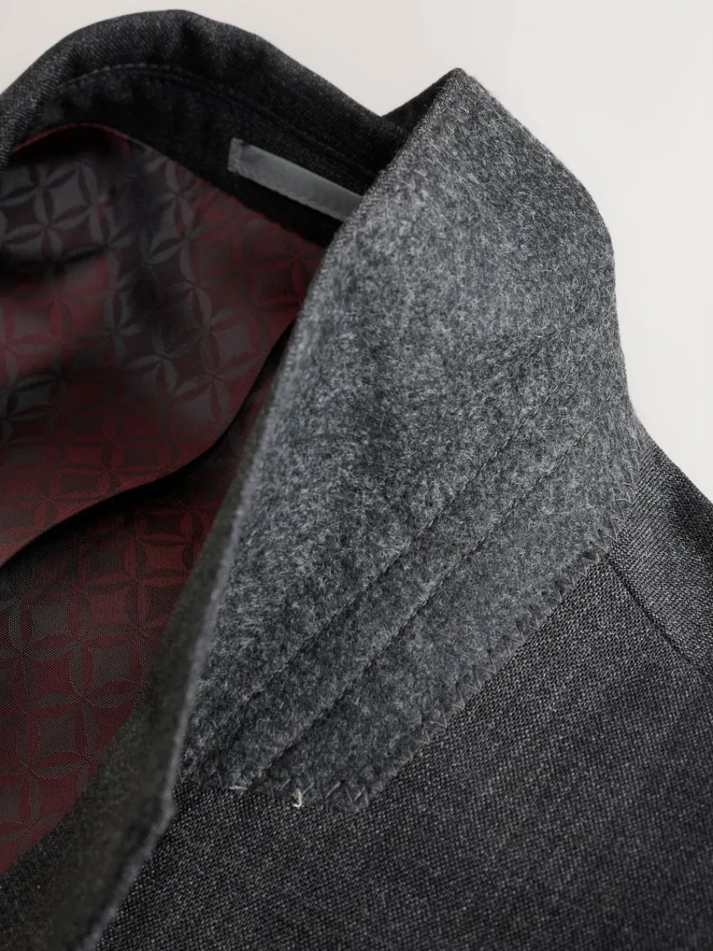 Clearance Next Regular Fit Signature Nova Fides 100% Italian Wool Suit Jacket Charcoal Grey