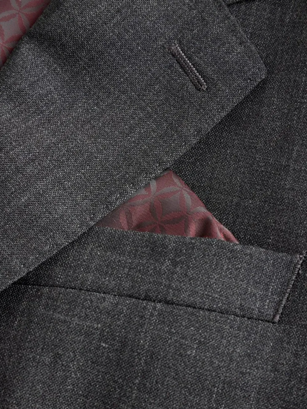 Clearance Next Regular Fit Signature Nova Fides 100% Italian Wool Suit Jacket Charcoal Grey