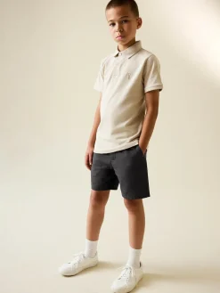 Online Next Regular Fit Chino Shorts (3-16yrs) Charcoal Grey