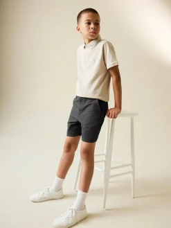 Online Next Regular Fit Chino Shorts (3-16yrs) Charcoal Grey