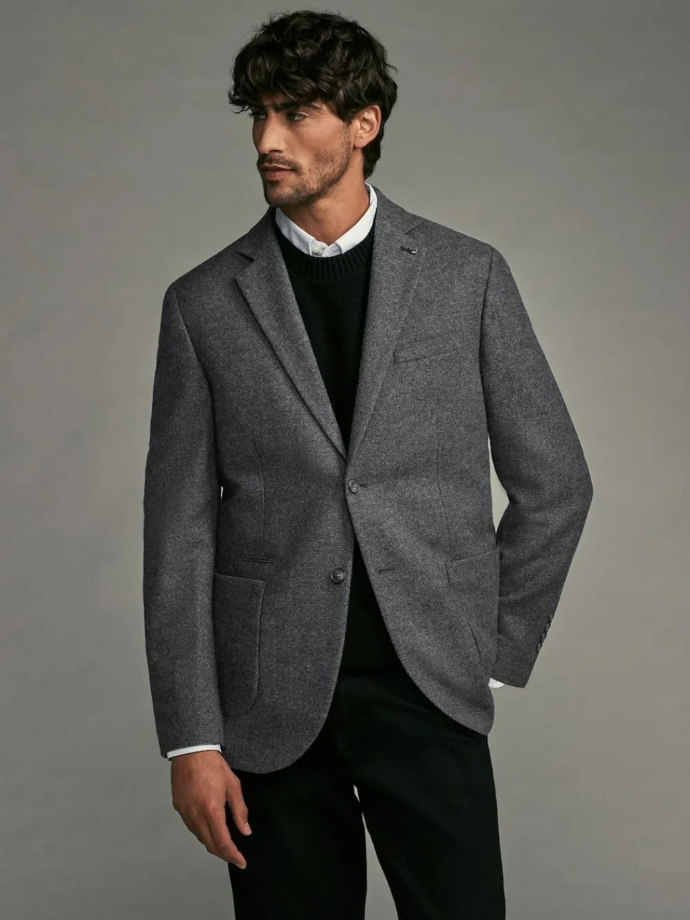 Next Regular Fit Wool Rich Herringbone Blazer^ Blazers & Formal Jackets