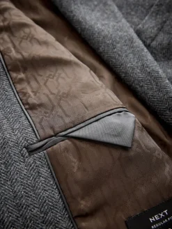 Next Regular Fit Wool Rich Herringbone Blazer^ Blazers & Formal Jackets