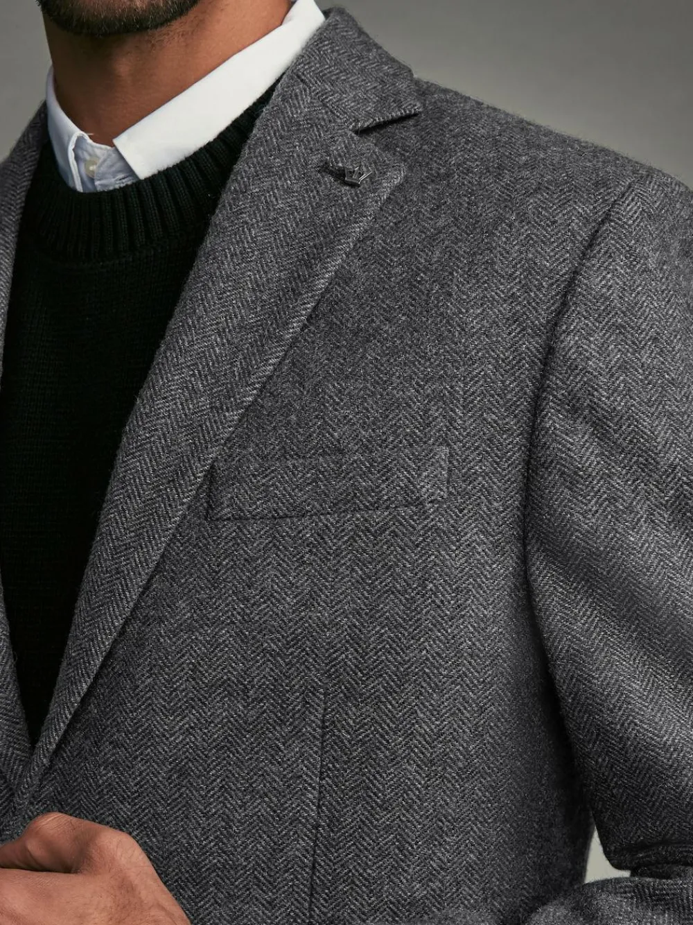 Next Regular Fit Wool Rich Herringbone Blazer^ Blazers & Formal Jackets