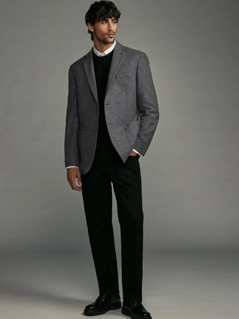 Next Regular Fit Wool Rich Herringbone Blazer^ Blazers & Formal Jackets