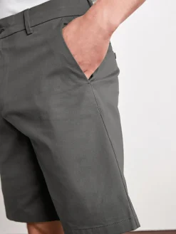 Outlet Next Relaxed Fit Stretch Chinos Shorts Charcoal Grey
