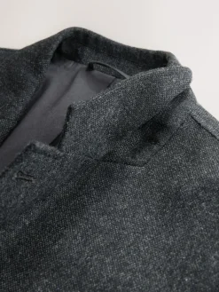 Next Relaxed Fit Wool Blend Suit Jacket^ Blazers & Formal Jackets|Grey Suits
