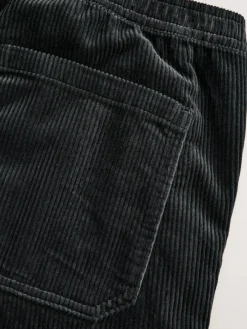 Hot Next Relaxed Tapered Fit Corduroy Joggers Charcoal Grey