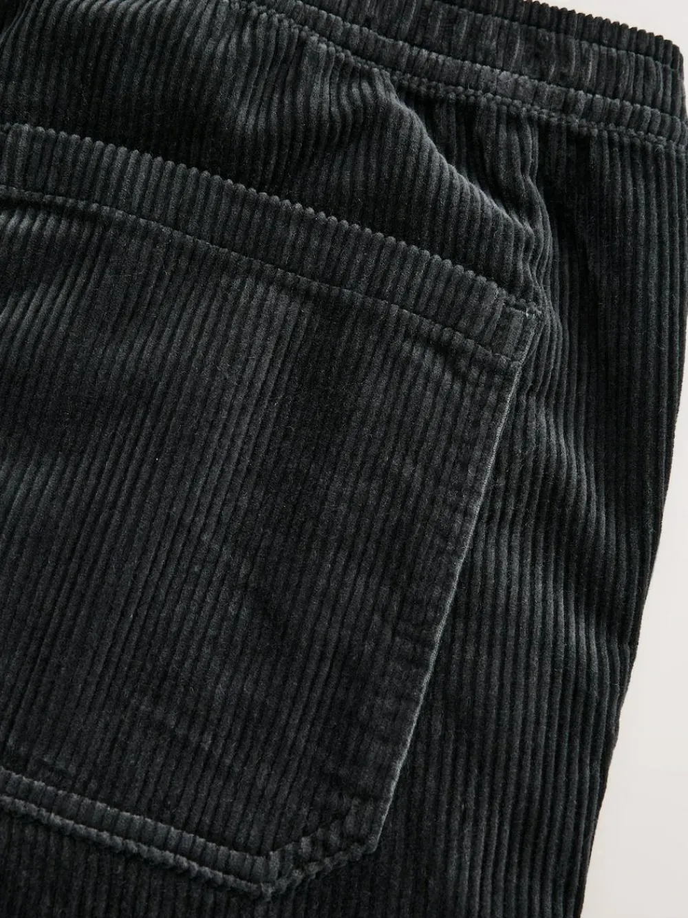 Hot Next Relaxed Tapered Fit Corduroy Joggers Charcoal Grey
