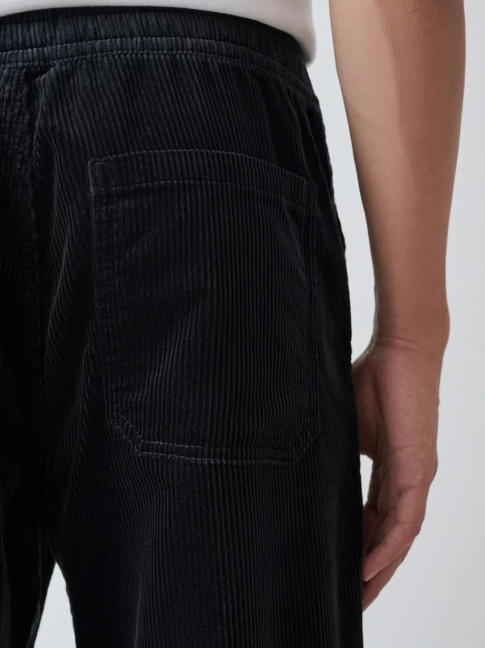 Hot Next Relaxed Tapered Fit Corduroy Joggers Charcoal Grey