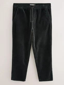 Hot Next Relaxed Tapered Fit Corduroy Joggers Charcoal Grey