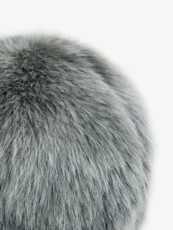 Sale Next Round Loulou Faux Fur Cushion Charcoal Grey