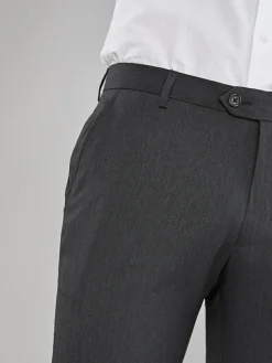 Online Next Skinny Fit Stretch Smart Trousers Charcoal Grey