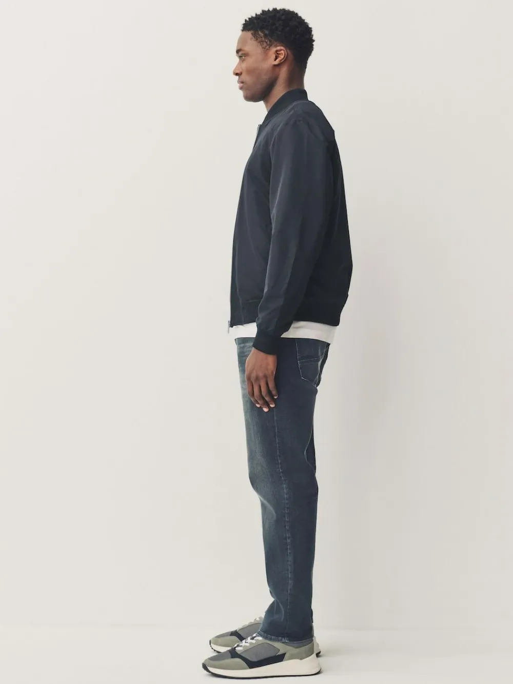 Next Charcoal Grey Slim Fit Authentic Stretch Denim Jeans^ Jeans|Jeans