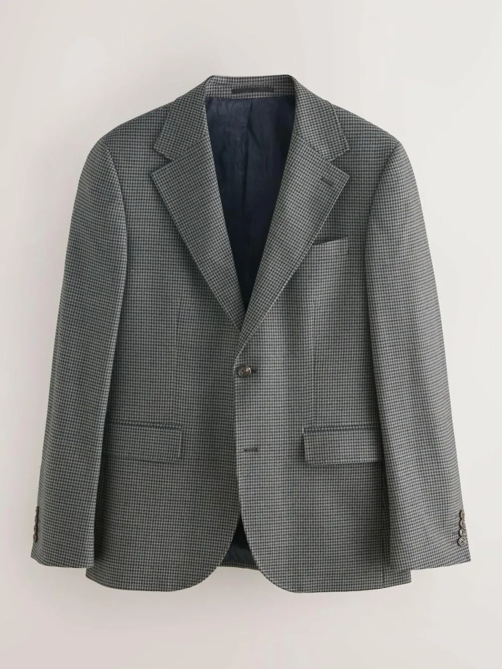 Next Charcoal Grey Slim Fit Puppytooth Wool Blend Suit Jacket^ Grey Suits|Blue Suits