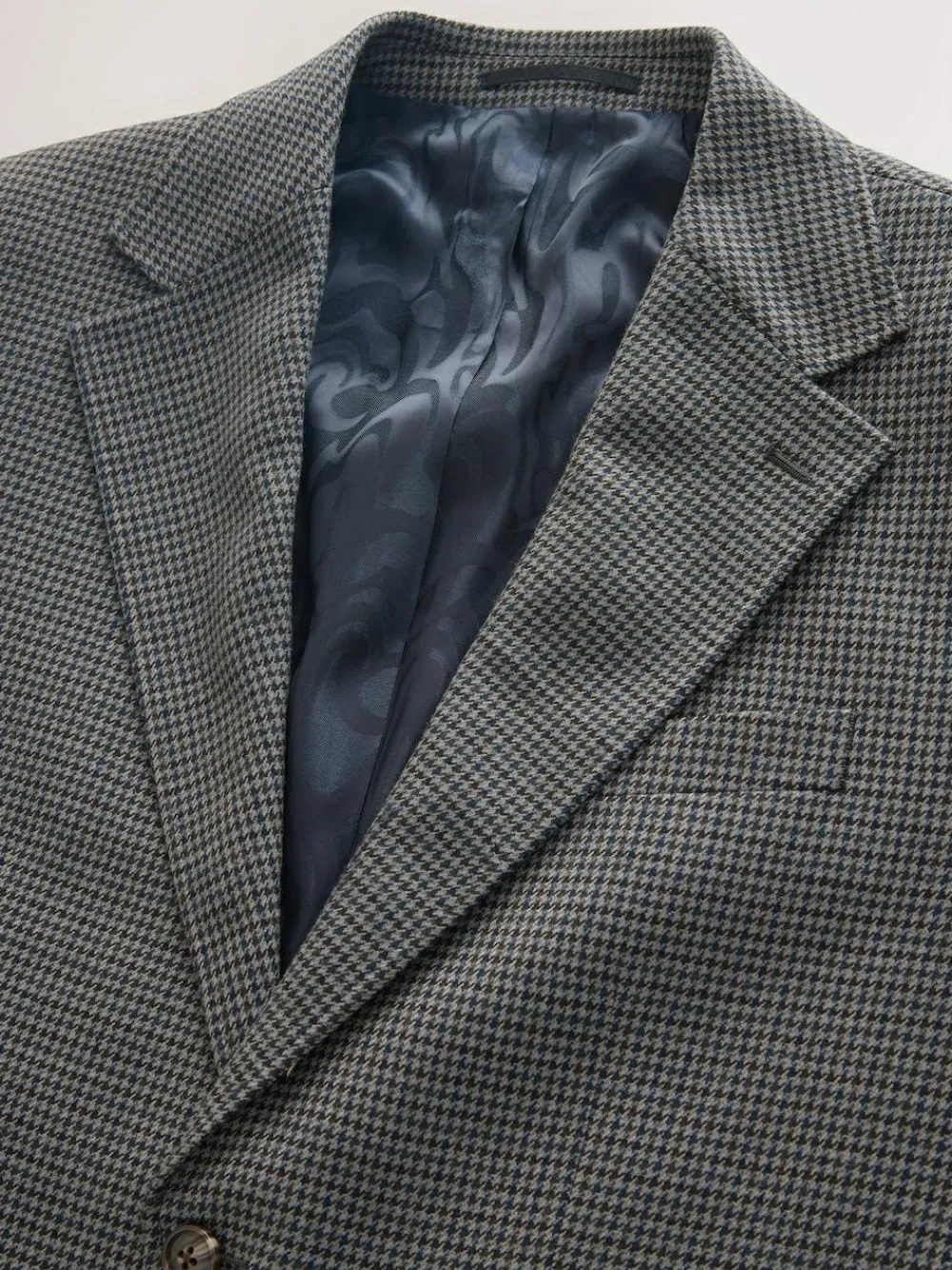 Next Charcoal Grey Slim Fit Puppytooth Wool Blend Suit Jacket^ Grey Suits|Blue Suits
