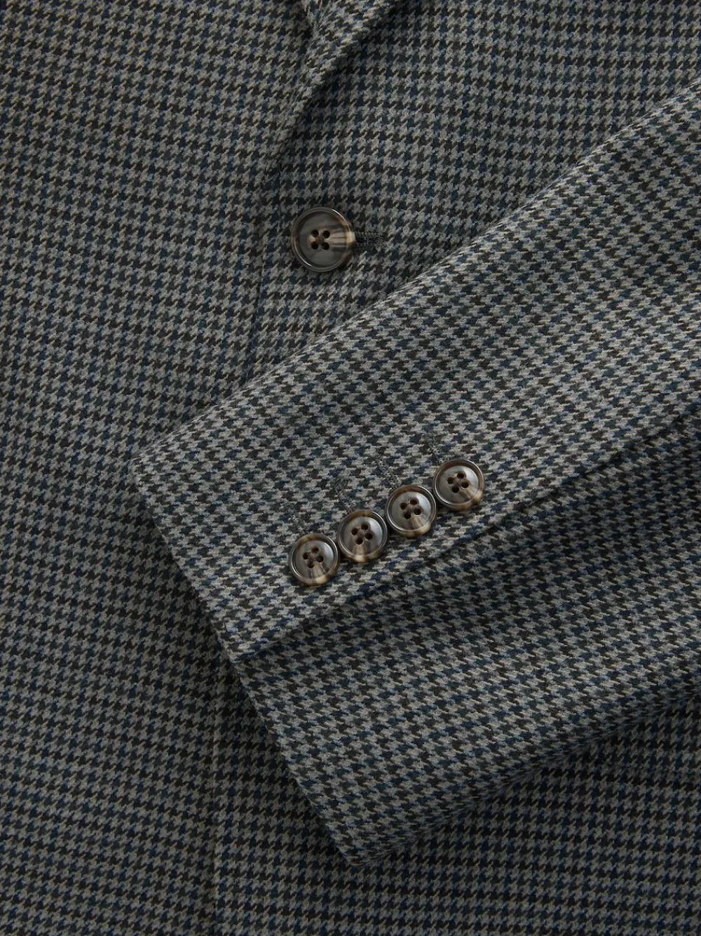 Next Charcoal Grey Slim Fit Puppytooth Wool Blend Suit Jacket^ Grey Suits|Blue Suits