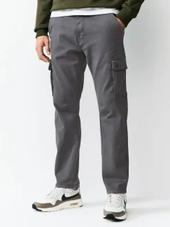 Sale Next Slim Fit Slim Fit Motionflex Strech Cargo Trousers Charcoal Grey