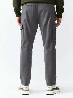 Sale Next Slim Fit Slim Fit Motionflex Strech Cargo Trousers Charcoal Grey