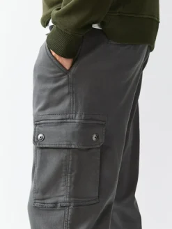 Sale Next Slim Fit Slim Fit Motionflex Strech Cargo Trousers Charcoal Grey
