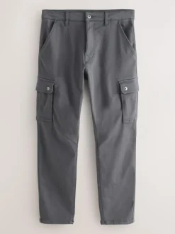 Sale Next Slim Fit Slim Fit Motionflex Strech Cargo Trousers Charcoal Grey