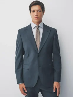 Outlet Next Slim Fit Slim Fit Motion Flex Wool Blend Suit Jacket Charcoal Grey