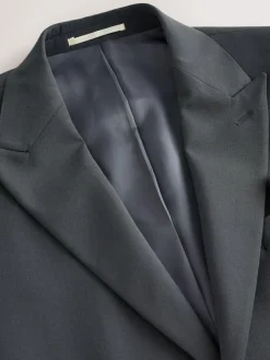 Outlet Next Slim Fit Slim Fit Motion Flex Wool Blend Suit Jacket Charcoal Grey