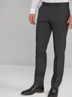 Sale Next Charcoal Grey Slim Fit Stretch Smart Trousers