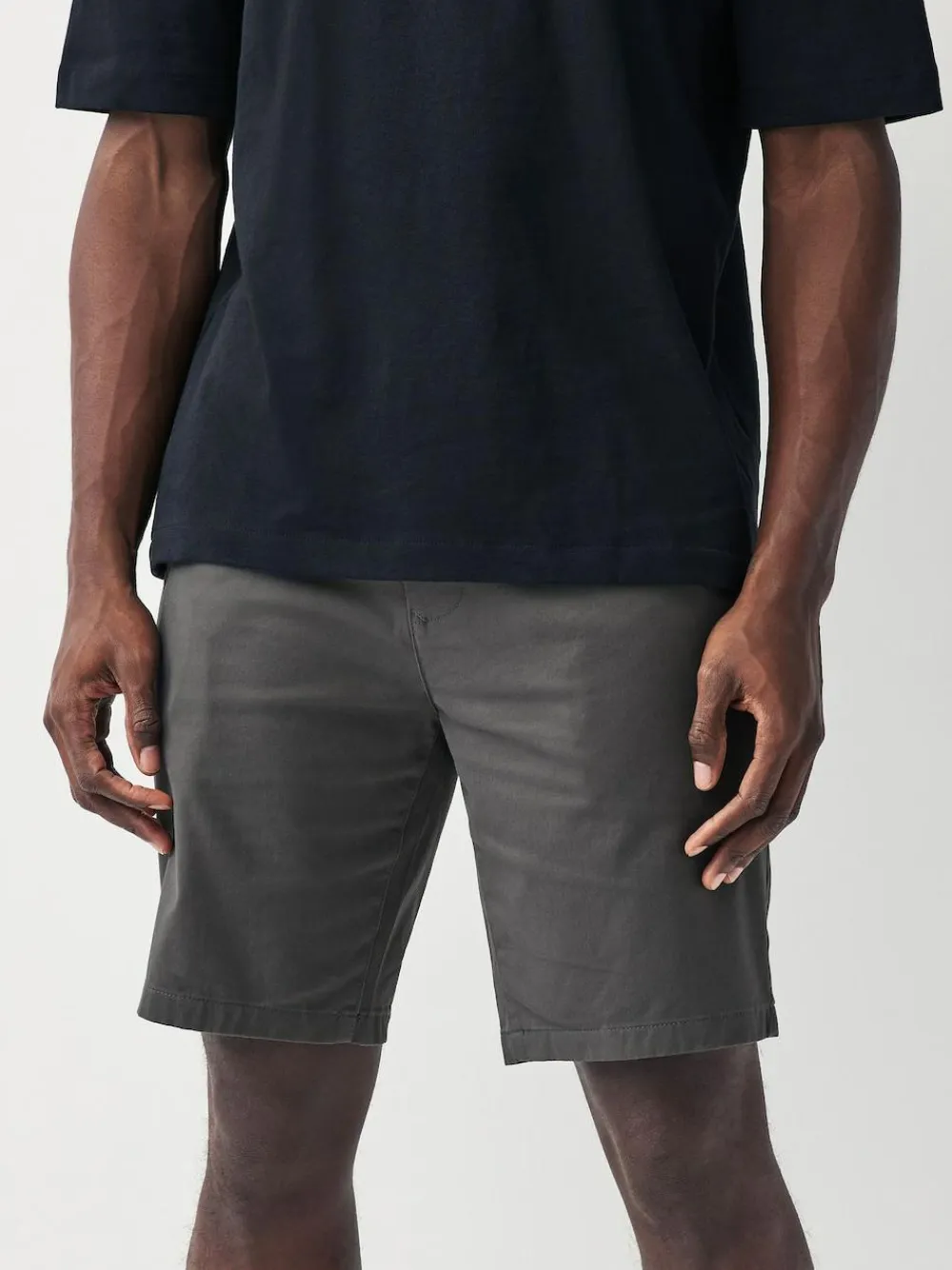 Outlet Next Charcoal Grey Slim Fit Stretch Chinos Shorts