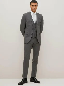 Sale Next Slim Fit Two Button Suit Jacket Charcoal Grey
